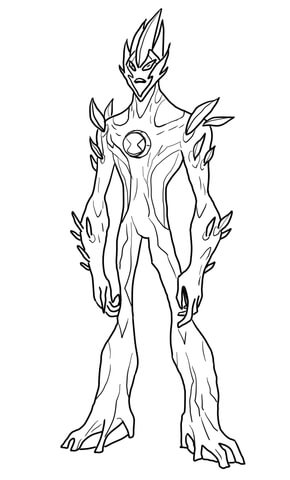 290x480 Ben 10 Alien Force Swampfire Coloring Page Free Printable