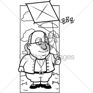 325x325 Ben Franklin Kite Gl Stock Images