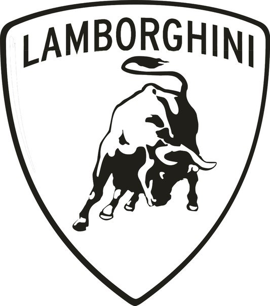 533x604 Lamborghini Car Logo Emblem Garage Dealership Sticker Vinyl