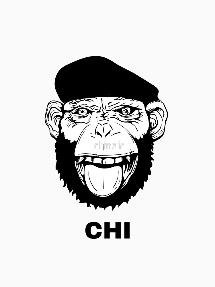 750x1000 Hand Drawn Smiling Monkey With Beret For T Shirt Or Other Use