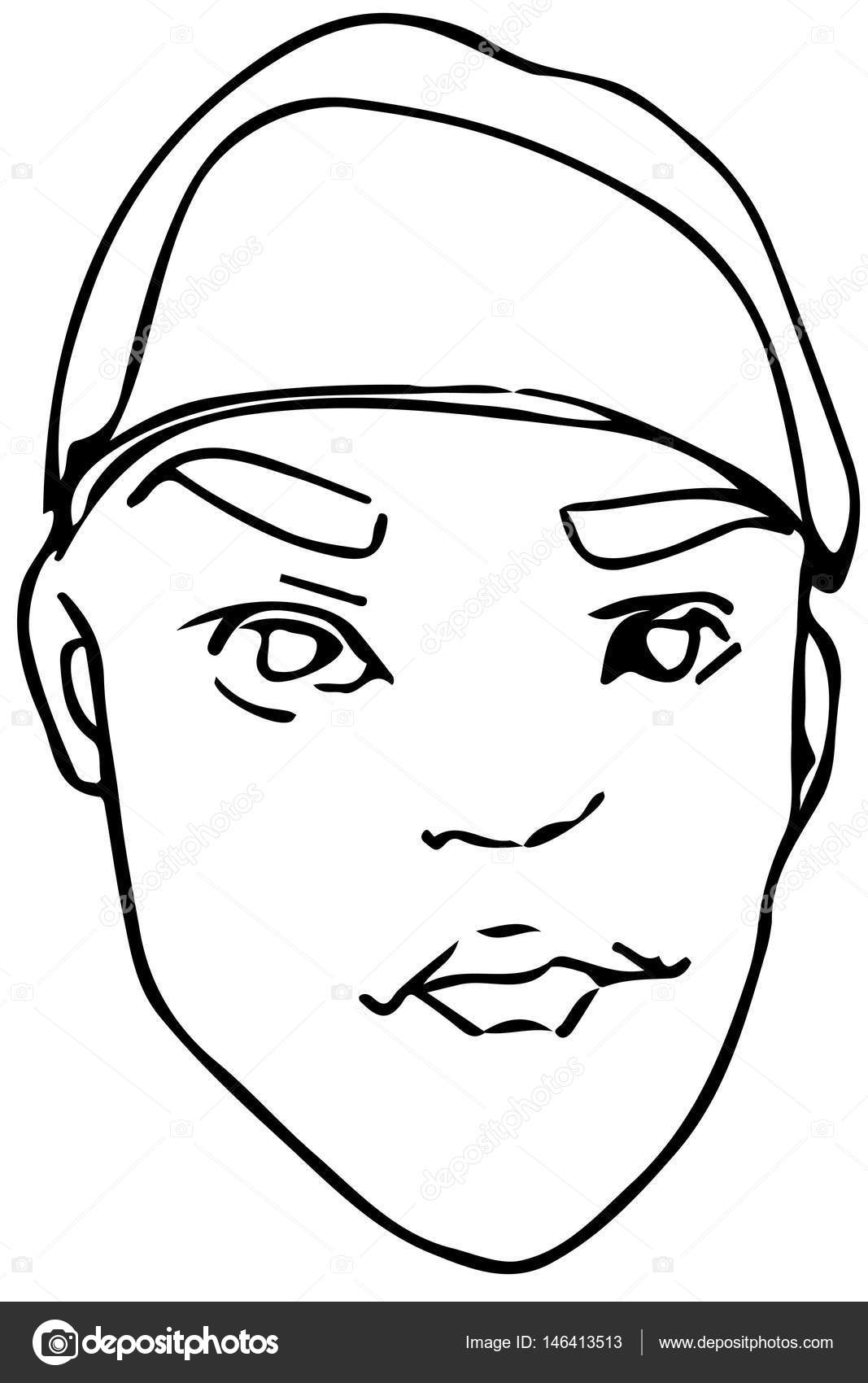 1067x1700 Vector Sketch Of A Young Man In A Beret Stock Vector Artex67