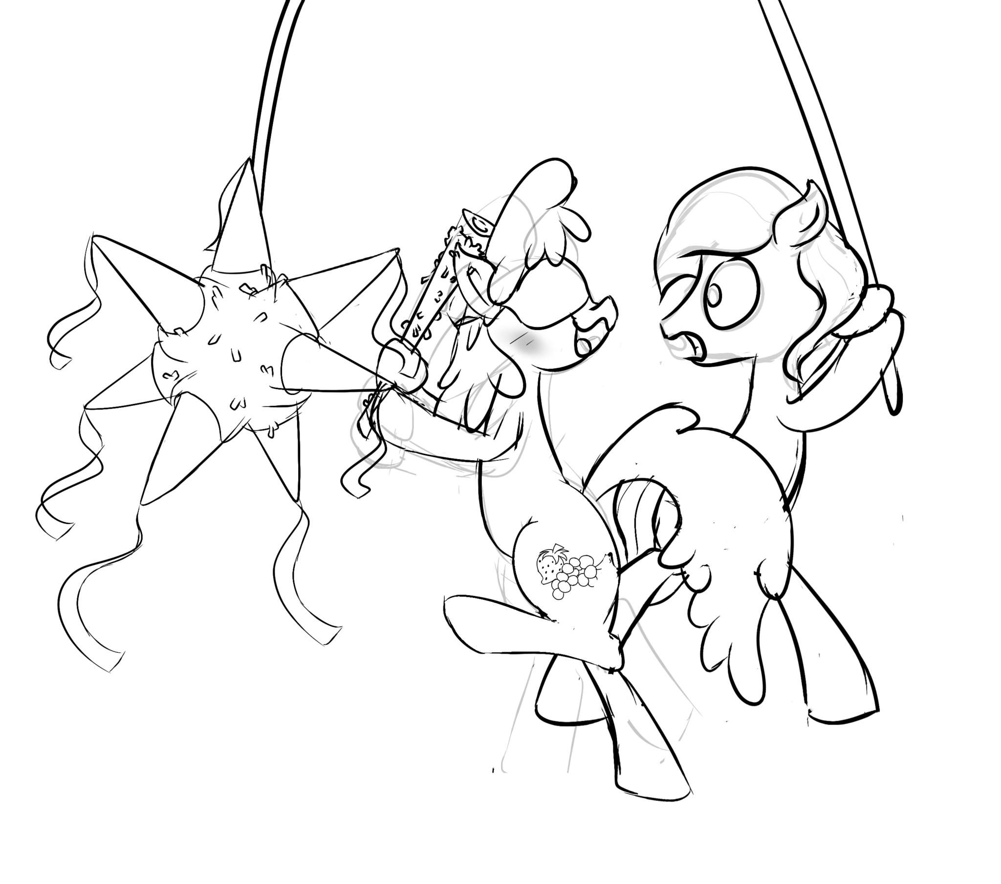2048x1808 An Sketch Of Berry Punch About To Hit A Crystal Pony. Here Is
