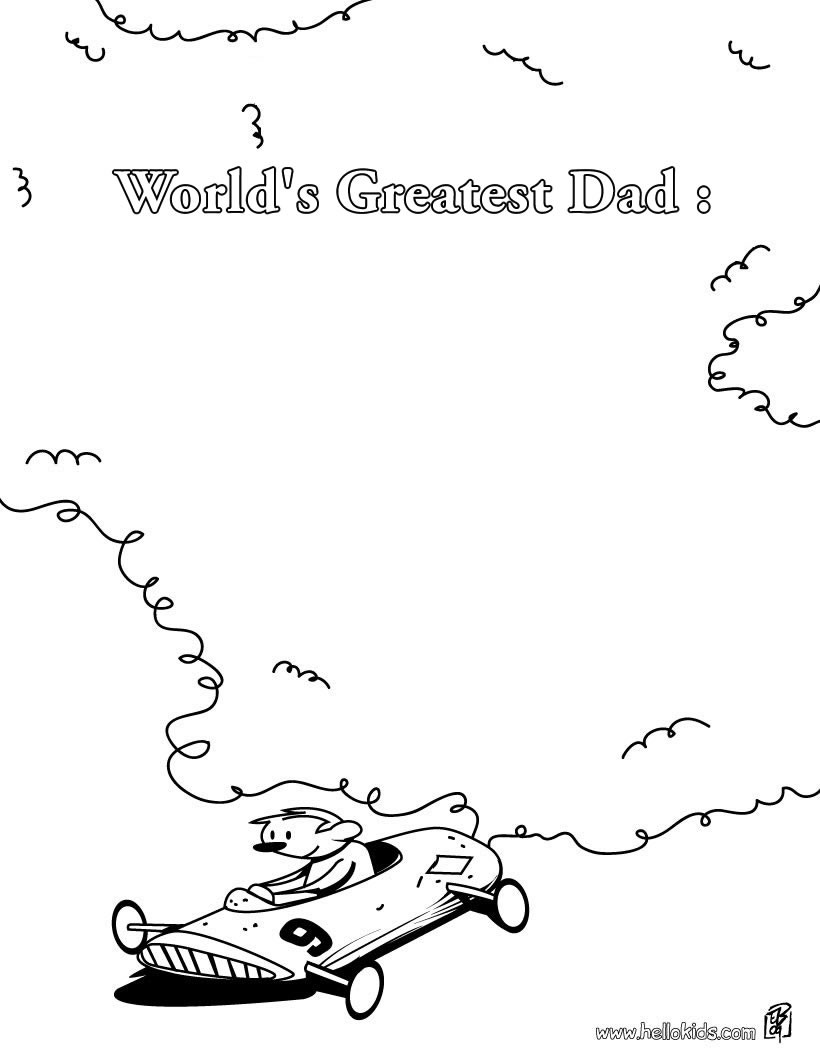 820x1060 World's Greatest Dad Coloring Pages