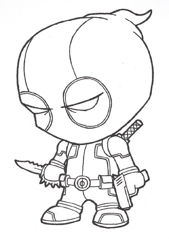 564x796 Fashionable Design Deadpool Outline Coloring Pages Photos John