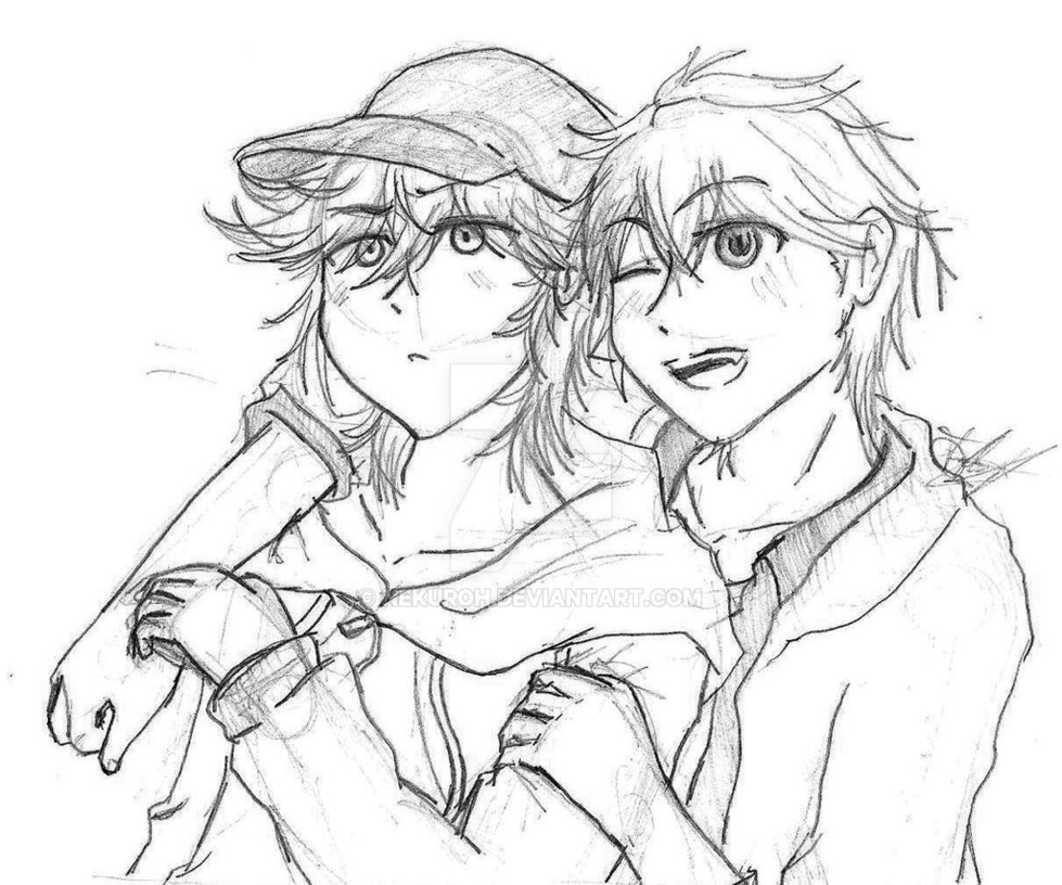 979x816 Best Friends Sketch By Nekuroh