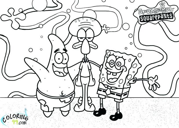 618x442 Spongebob Printable Coloring Pages Printable Ring Pages And Best