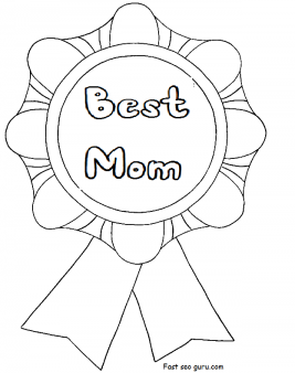 267x338 Printable Best Mom Mothers Day Coloring In Pages