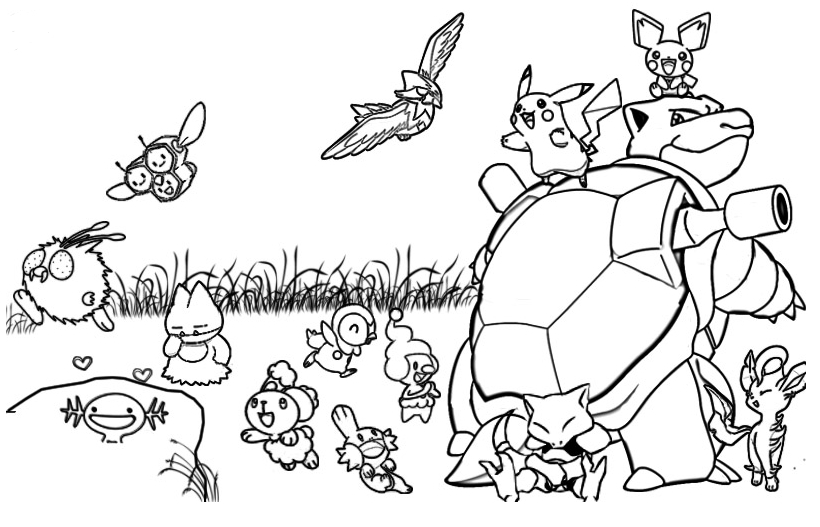 820x527 Luxury Pokemon Coloring Page 90 In Free Download With Pokemon