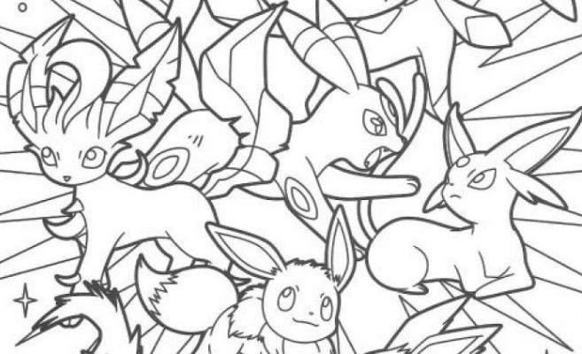 657x400 Best Pokemon Eevee Evolutions Coloring Pages Drawing Board Weekly
