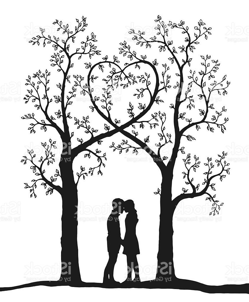 844x1024 Best Free Love Tree Draw On White Illustration Design