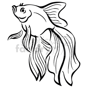 300x300 Royalty Free Betta Drawing 129416 Vector Clip Art Image