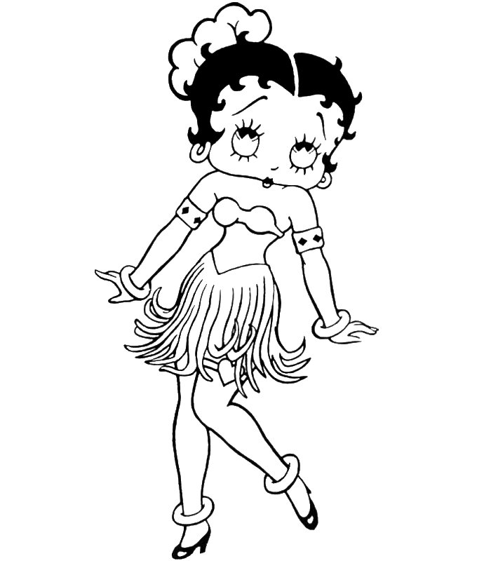 700x800 Betty Boop Coloring Page Betty Boop Coloring Pages Hawaiian