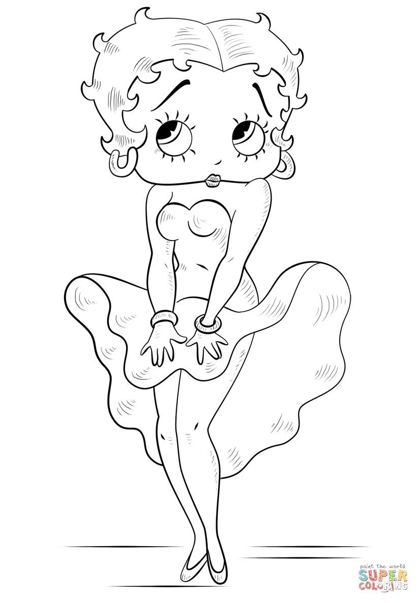 824x1186 Coloring Pages Betty Boop Coloring Pages Page Betty Boop
