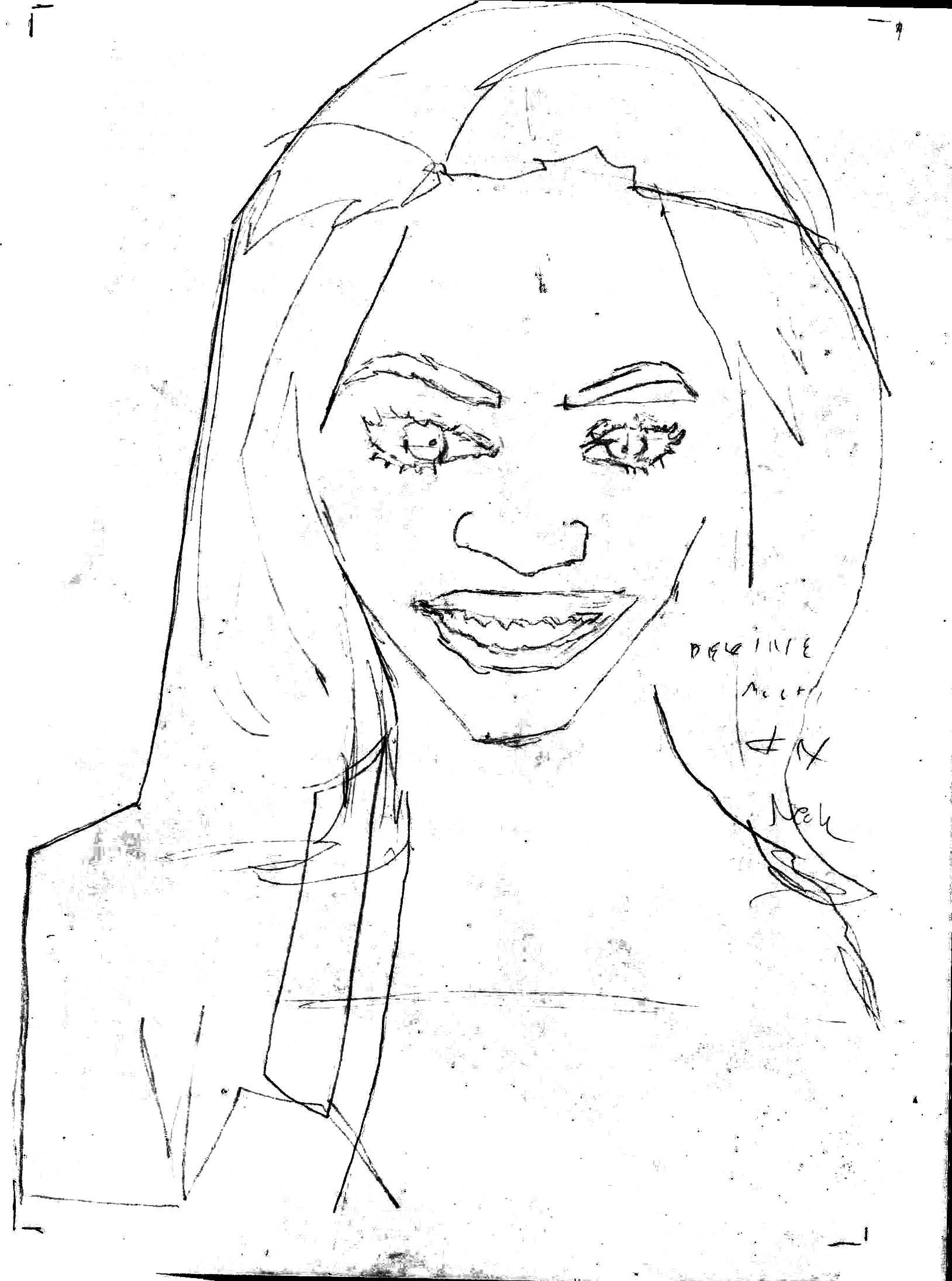 1628x2191 Beyonce Drawings Drawn In Face Shapes 101