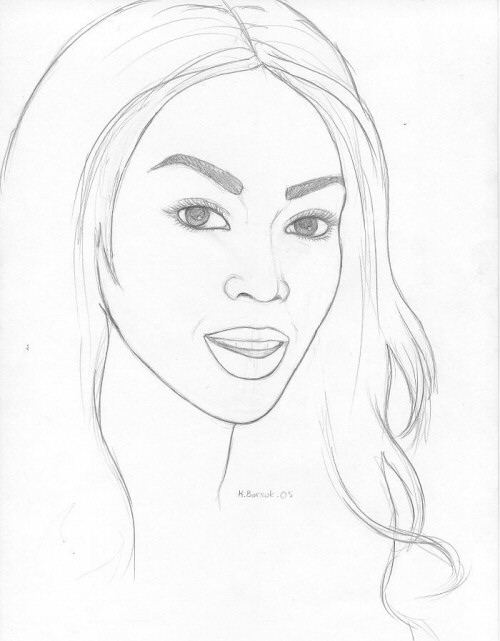 Beyonce Drawing at GetDrawings | Free download