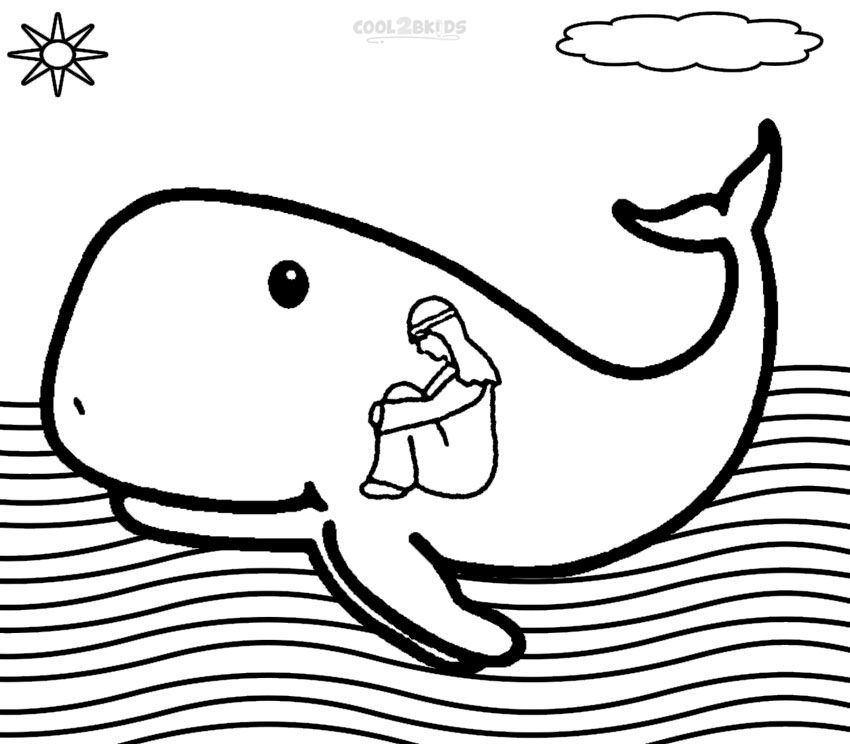 850x744 Printable Jonah And The Whale Coloring Pages For Kids Cool2bkids