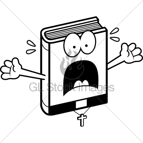 500x500 Scared Cartoon Bible Gl Stock Images