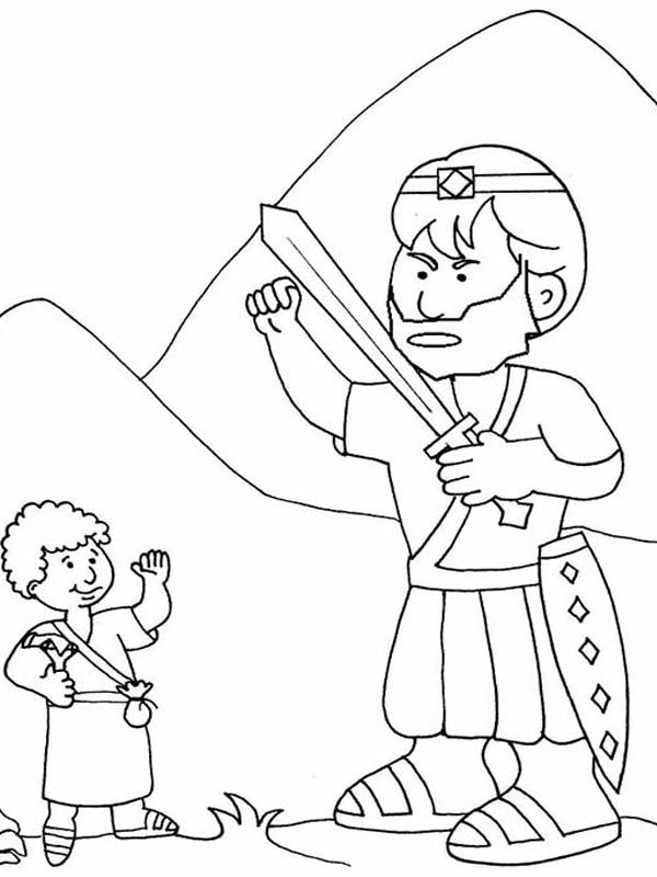 600x800 How To Draw David Versus Goliath In The Bible Heroes Story
