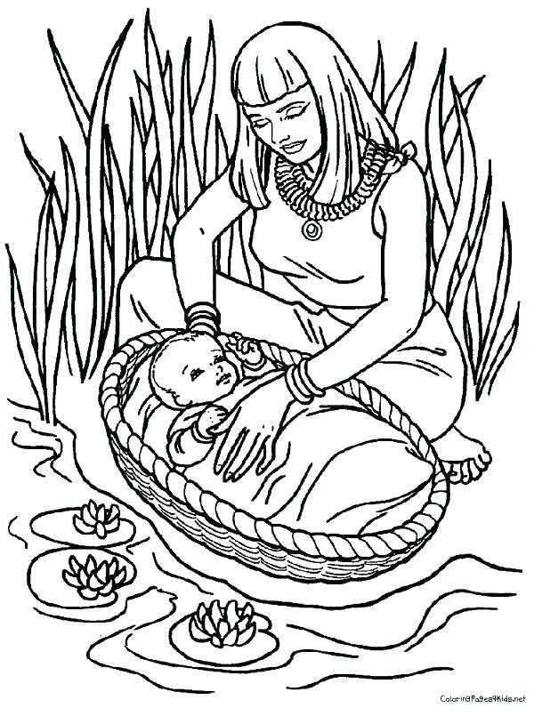 600x805 Moses Coloring Sheets Coloring Pages Week 7 Bible Story Baby