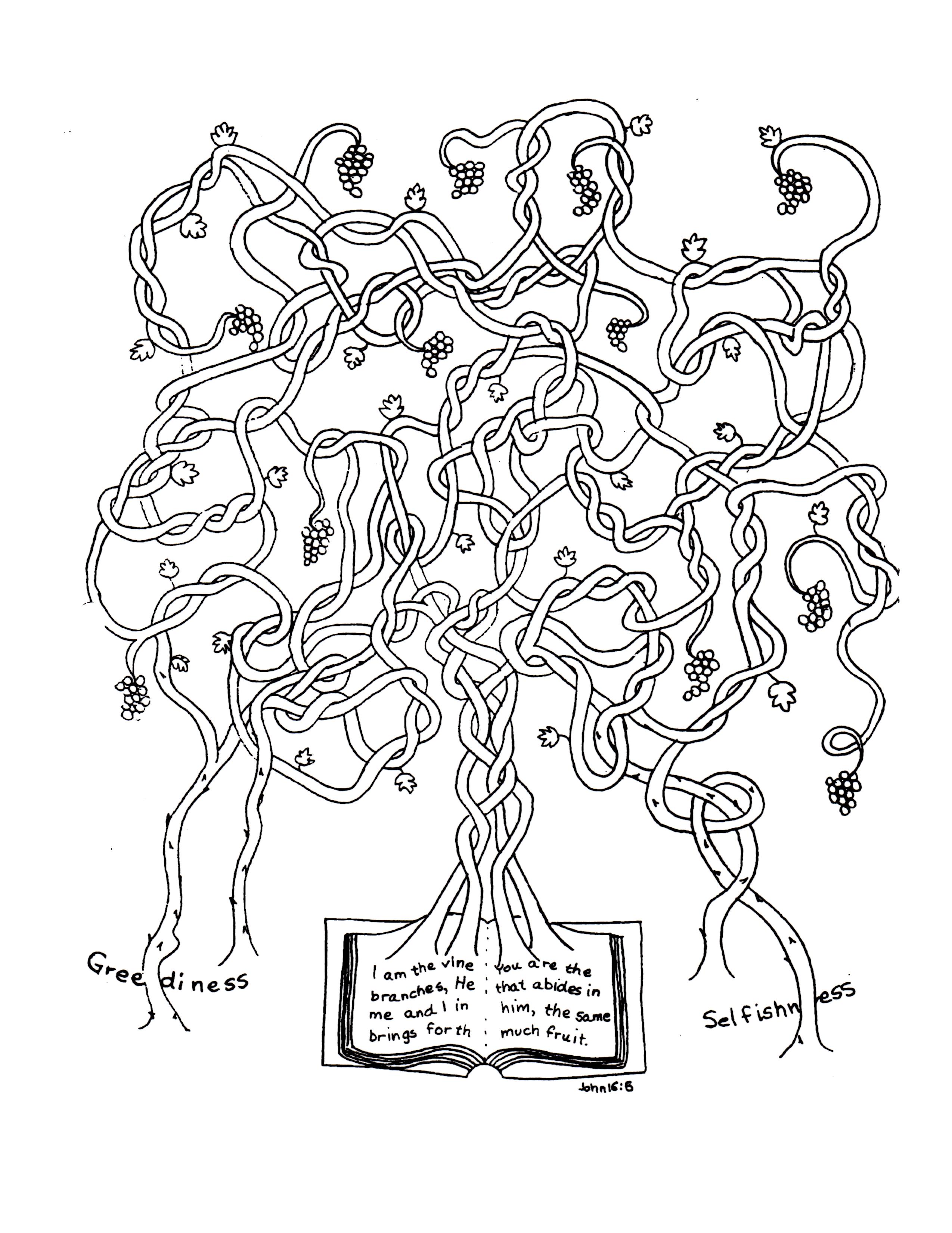 2549x3300 I Am The Vine, You Are The Branches