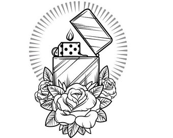 340x270 Cool Rose Sticker Etsy