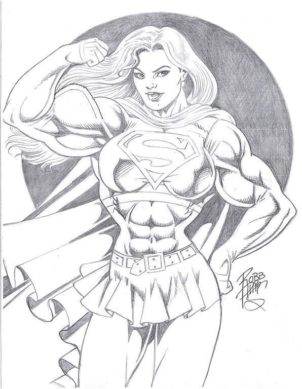 596x768 Supergirl And Her Big Bicep By Up2nogd1