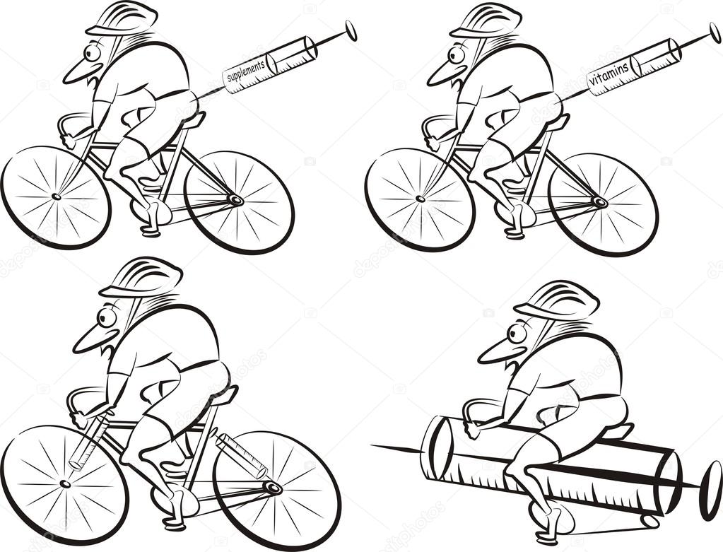 1023x781 Bicycle, Cyclist Cartoon Stock Vector Ciuciumama
