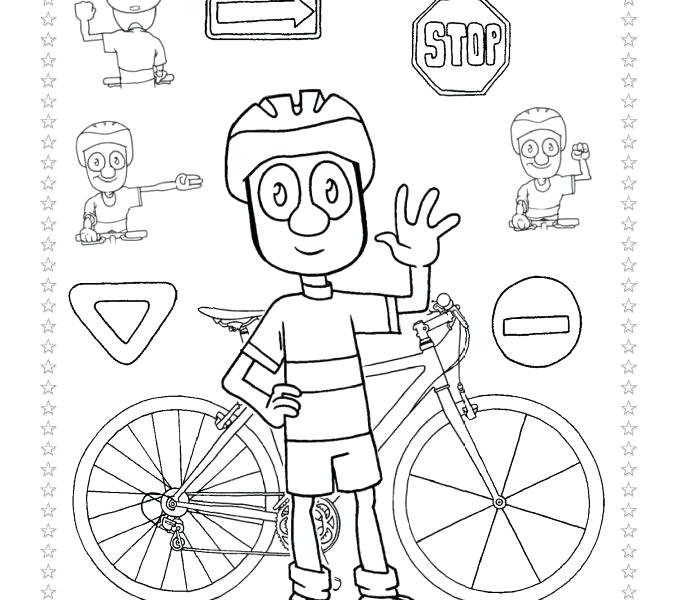 678x600 Bike Safety Coloring Pages Drawing Bike Safety Coloring Pages