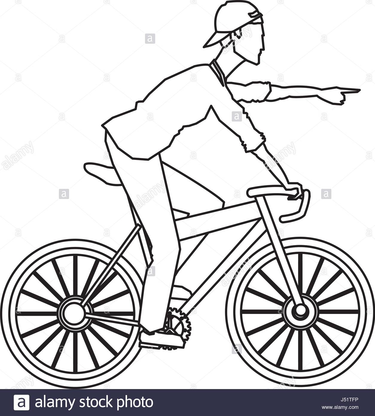 1254x1390 Man Riding Bicycle Transport Outline Stock Vector Art