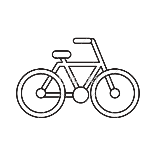 550x550 Bicycle Drawing Isolated Icon