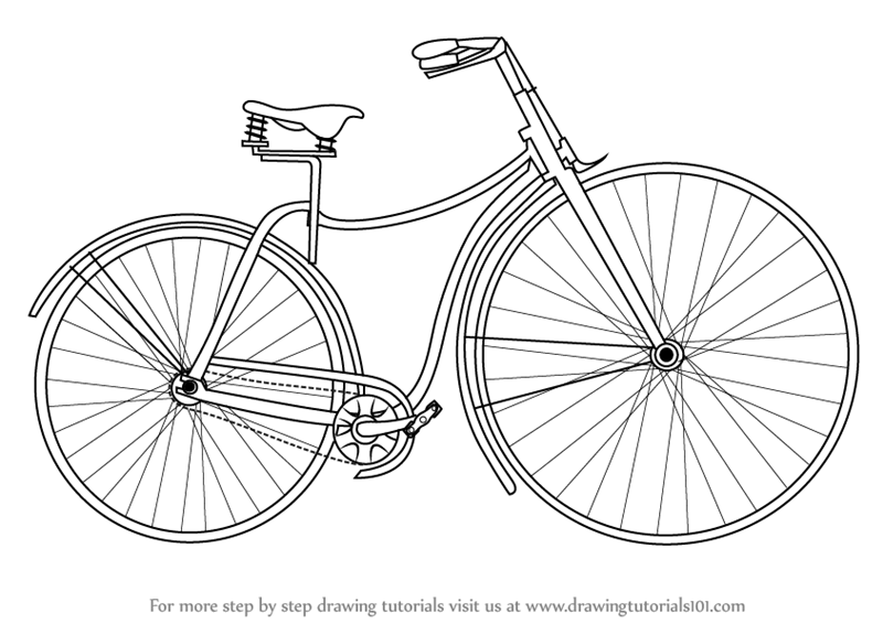 800x566 Learn How To Draw Vintage Cycle (Vintage) Step By Step Drawing
