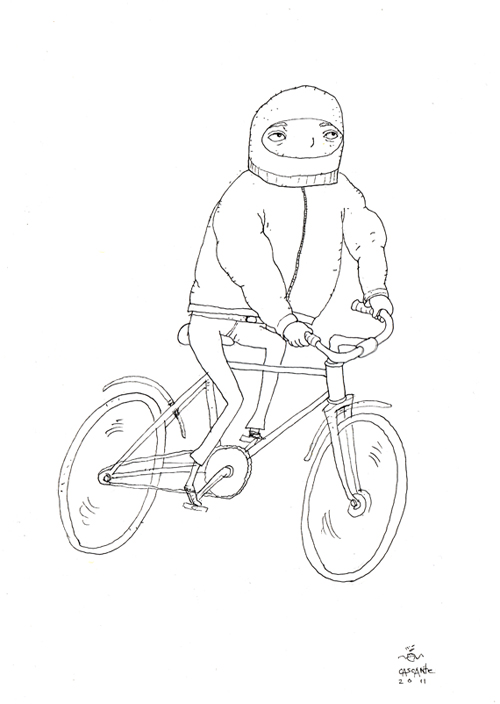 500x704 Original Drawing Man In A Bicycle Quality Vectors And Drawings.