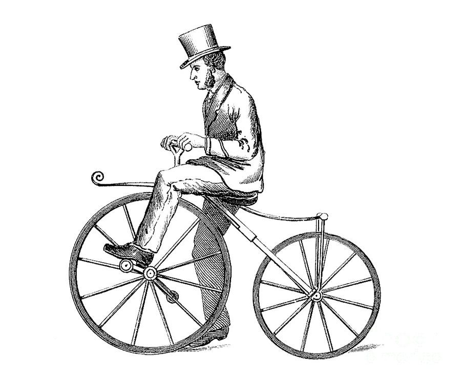 900x744 Boneshaker Bicycle Drawing By Alex