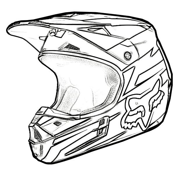 612x590 Dirt Bike Helmet Coloring Pages Allmadecine Weddings Sketch