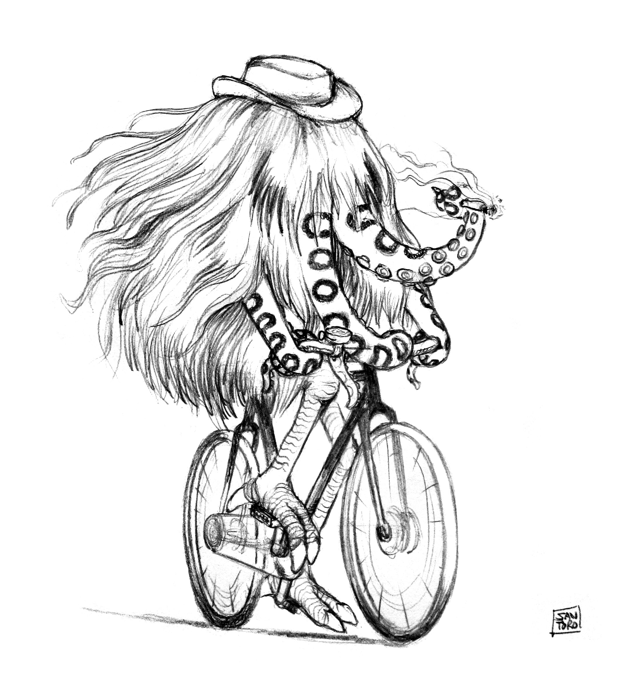 Bicycle Pencil Drawing at GetDrawings Free download