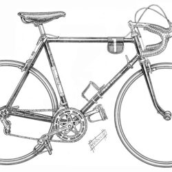 250x250 Bike Drawing, Pencil, Sketch, Colorful, Realistic Art Images