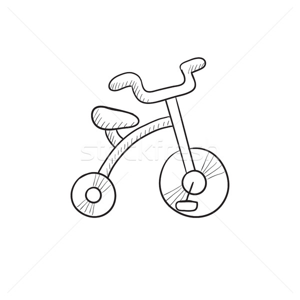 600x600 Child Bike Sketch Icon. Vector Illustration Andrei Krauchuk