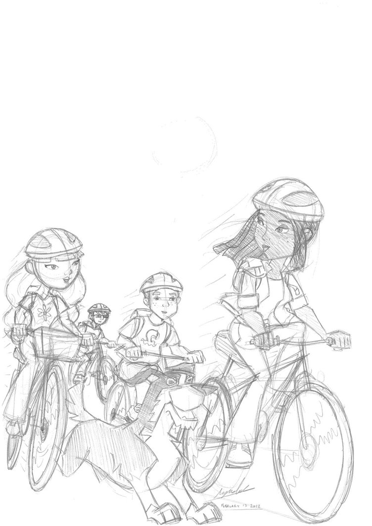 752x1063 Famous 5 Their Bicycle (Sketch) By Famousmari5