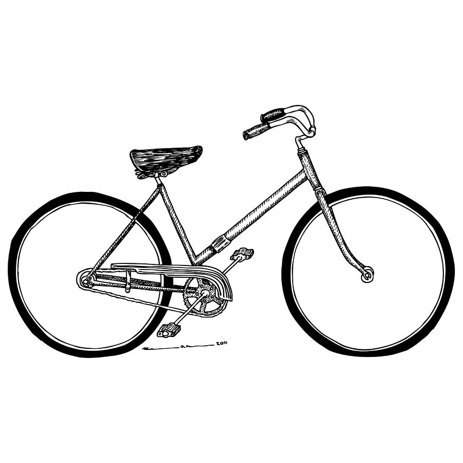 900x900 Bicycle Drawing