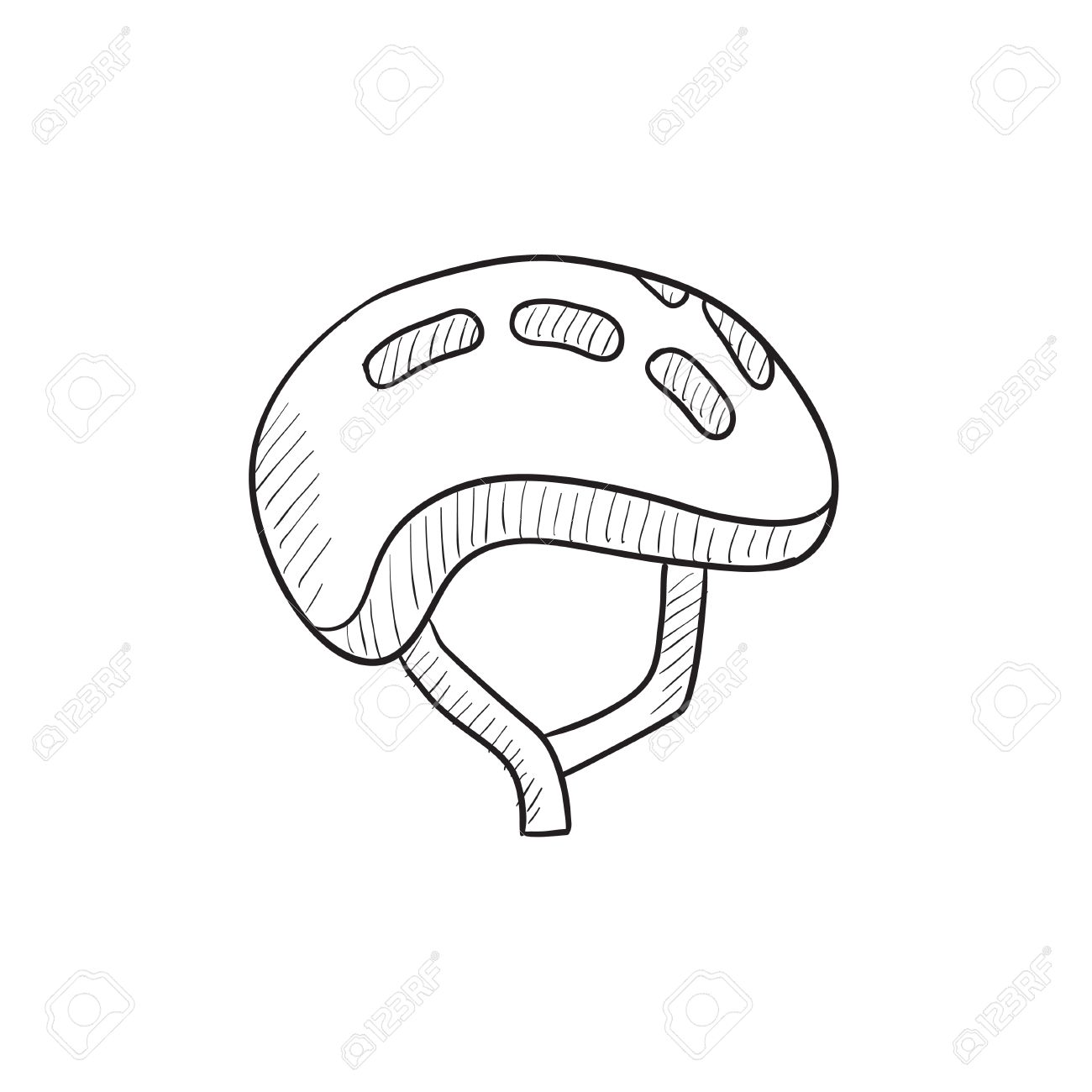 1300x1300 Bicycle Helmet Vector Sketch Icon Isolated On Background. Hand