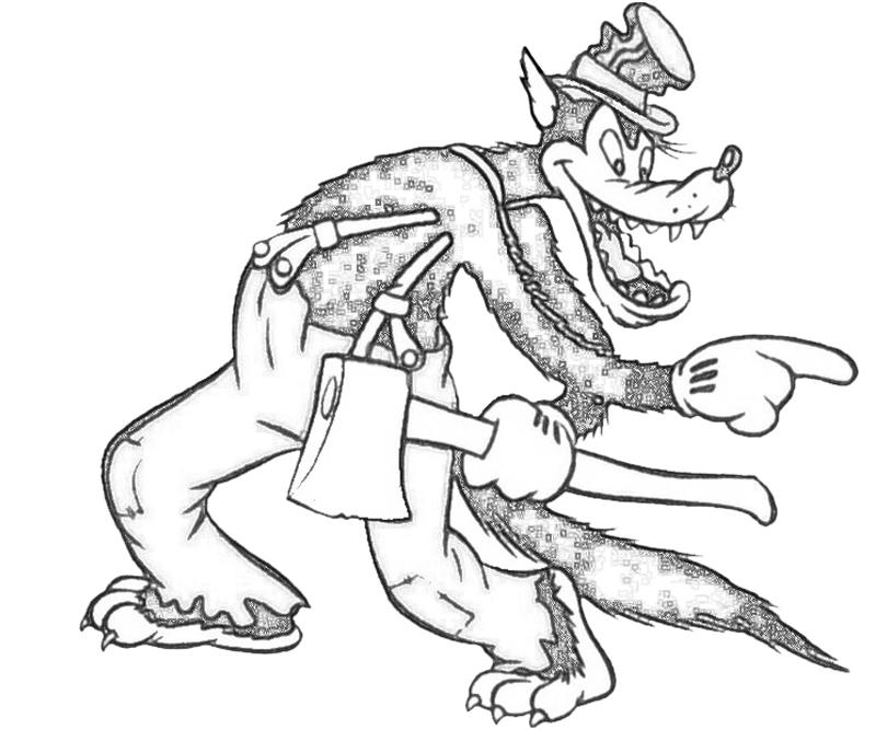 800x667 Big Bad Wolf Printable Coloring Page