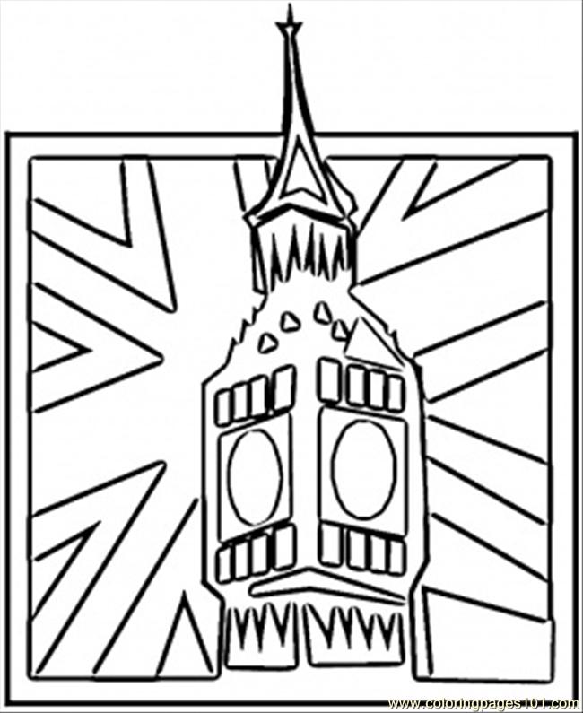 650x795 Big Ben Coloring Page