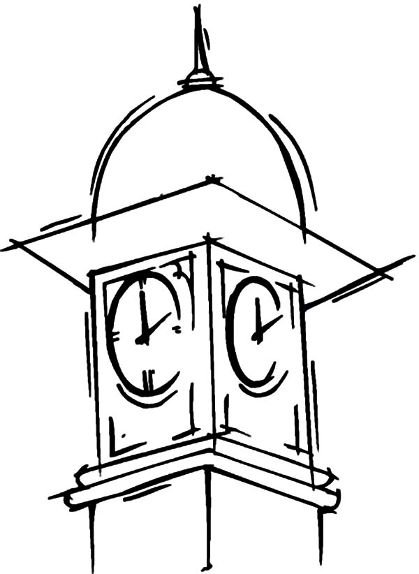 600x822 Big Ben Clock Tower Coloring Pages