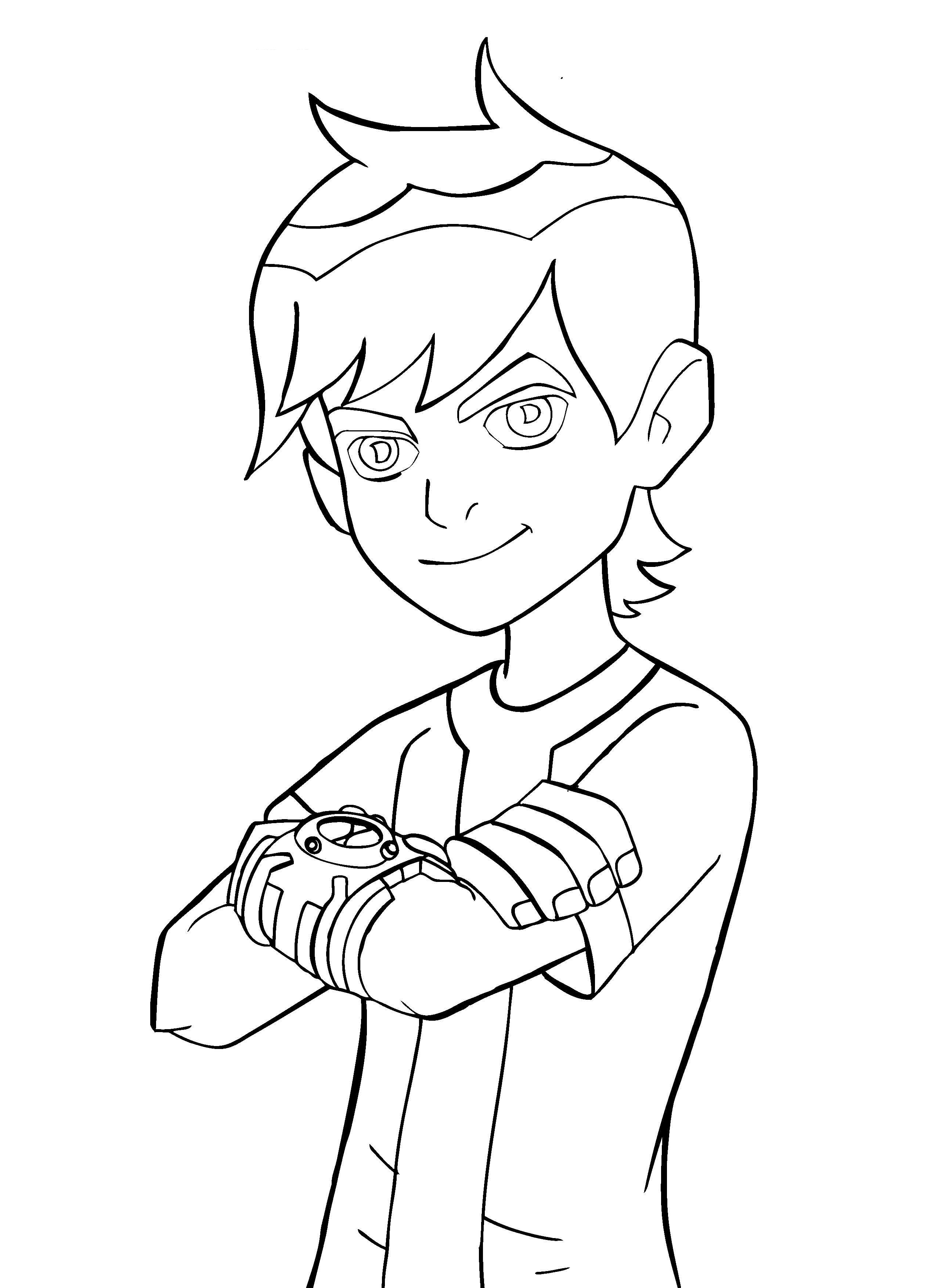 2554x3508 Fascinating Ben 10 Outline Good Coloring Pages 52 With Additional