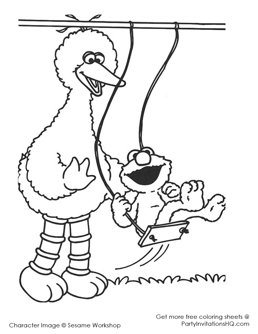 850x1100 To Print Big Bird Coloring Page 94 In To Download With Big Bird