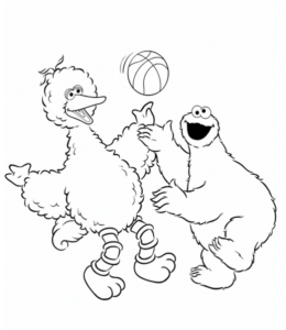 260x300 Big Bird Coloring Pages Playing Learning