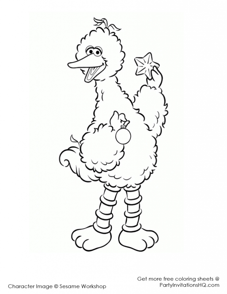 791x1024 Big Bird Coloring Pages Printable Free