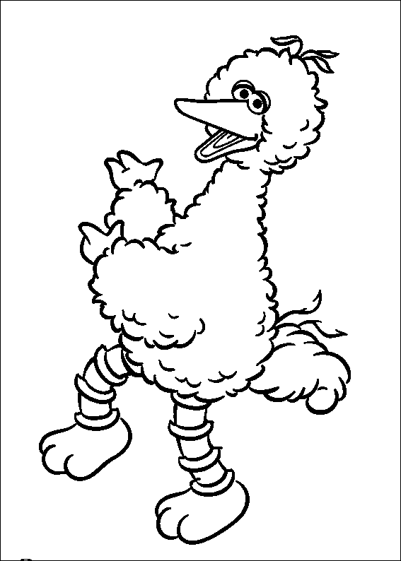 567x794 Big Bird Dance Sesame Street Coloring Pages Big