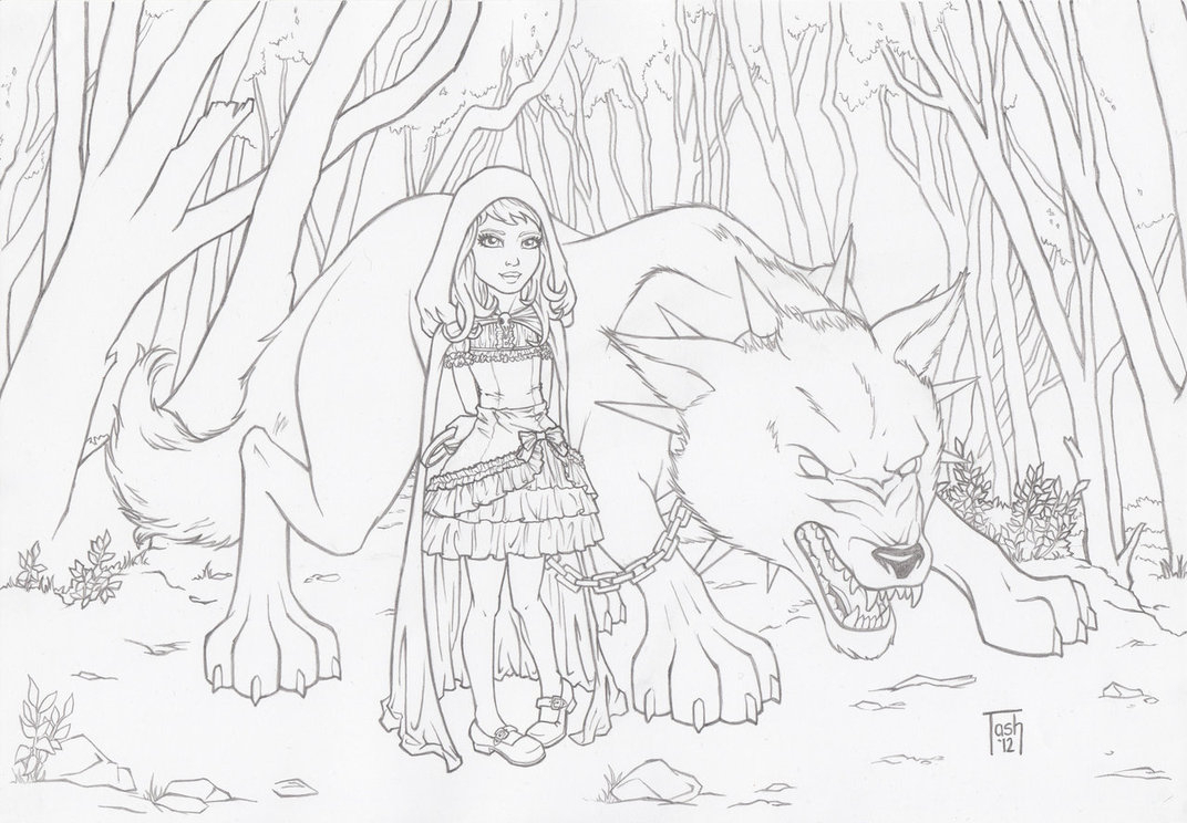 1072x744 Big Bad Wolf Drawing Little Red And Her Big Bad Wolf By Tashotoole