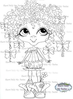 236x320 Instant Download Digi Stamps Big Eye Big Head Dolls By Sherribaldy